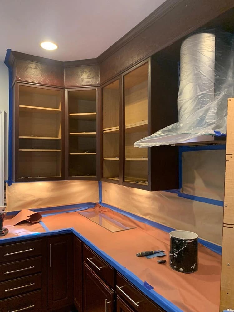 Behind the scenes — Os Pine Painting work